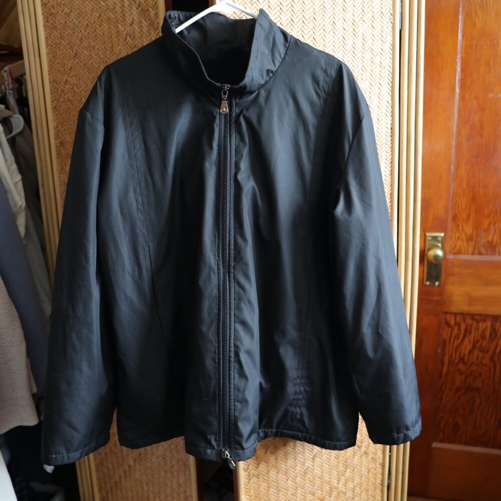 Vintage Mercedes Benz OEM Genuine Jacket Men’s Large Black Polyester Full Zip